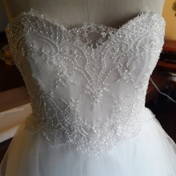 Christos Strapless Wedding Gown - Picture 5 of 8
